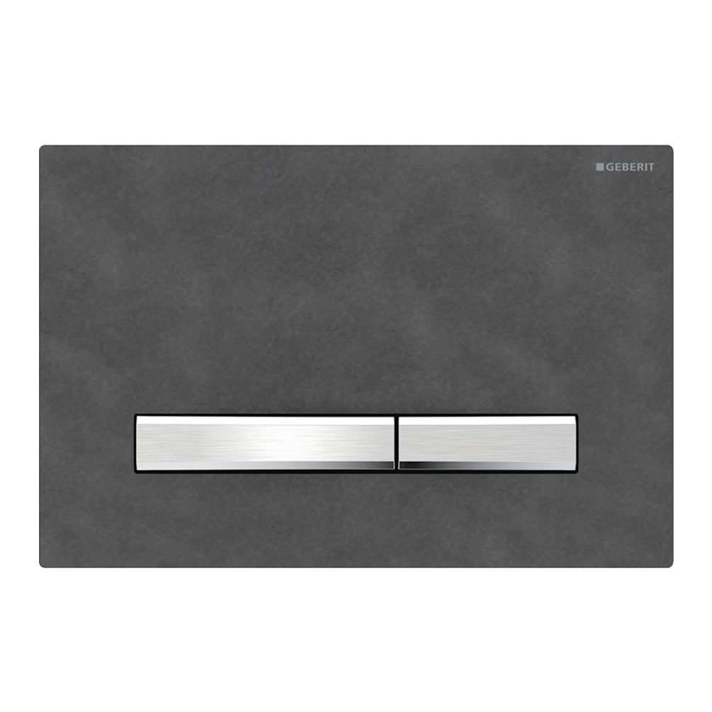 Cutout image of Geberit Sigma50 Square Mustang Slate Dual Flush Plate